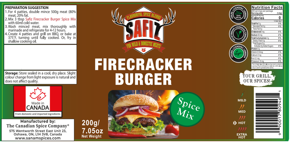 SAFIZ Firecracker Burger | Spice & Flame