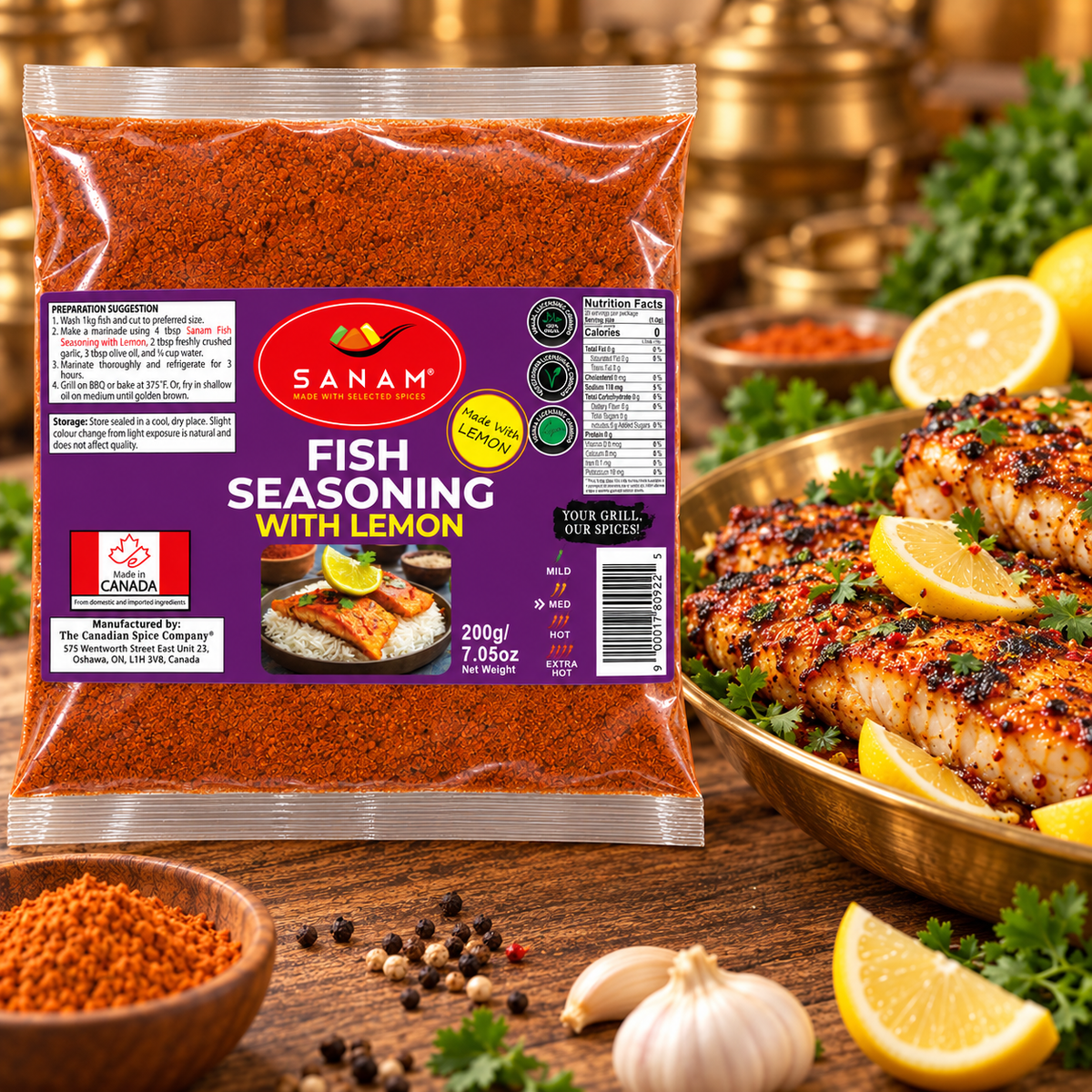 Sanam Fish Seasoning Lemon | Spice & Flame