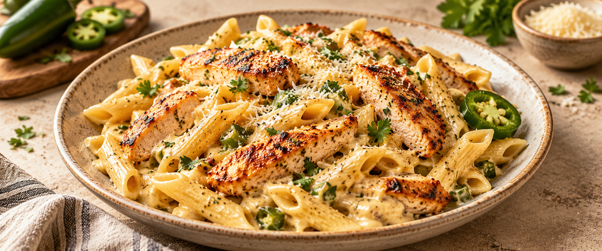Creamy Jalapeño Chicken Pasta