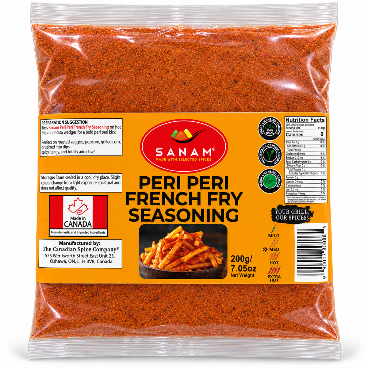 Sanam Peri Peri French Fry Seasoning | Spice & Flame