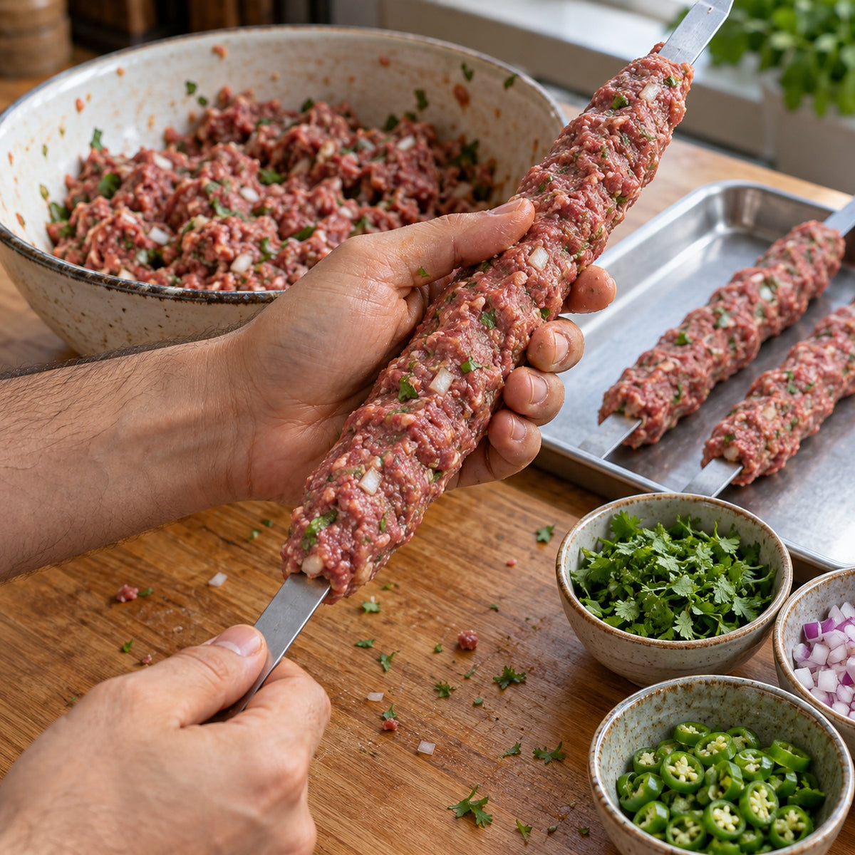Homemade Marinated Meat Kebabs