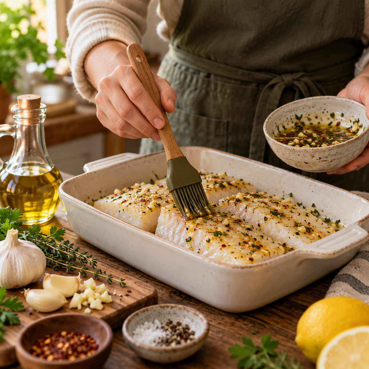 Garlic & Lemon Seasoned Fish