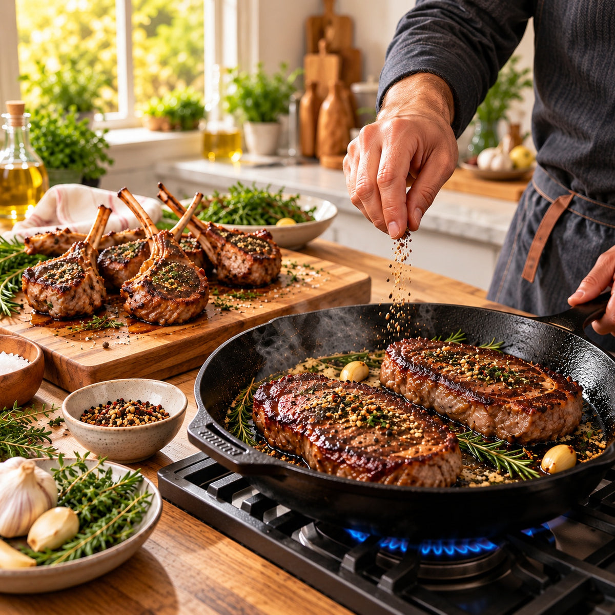 Marinated Steak or Lamb Chops